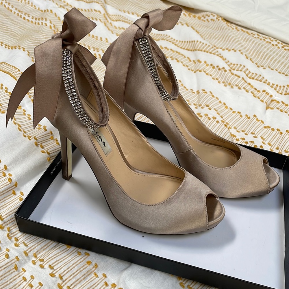 Nina Karen Champagne Wedding High Heel Pumps